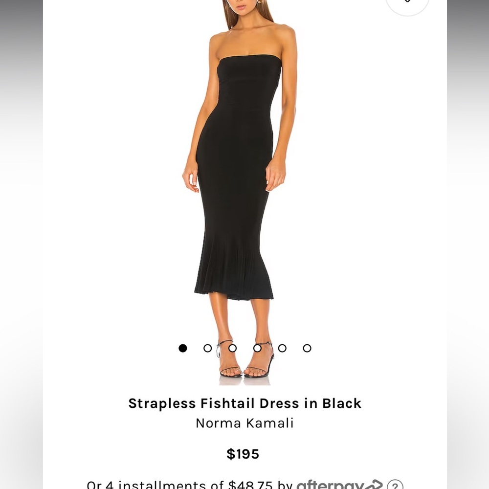 Norma Kamali Strapless Fishtail Dress - Black